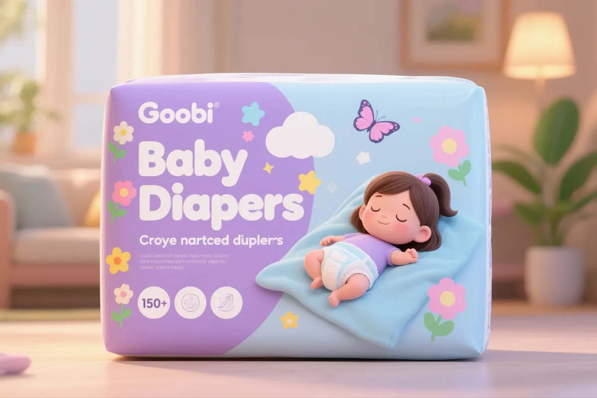 Goobi婴护纸尿裤包装设计案例
